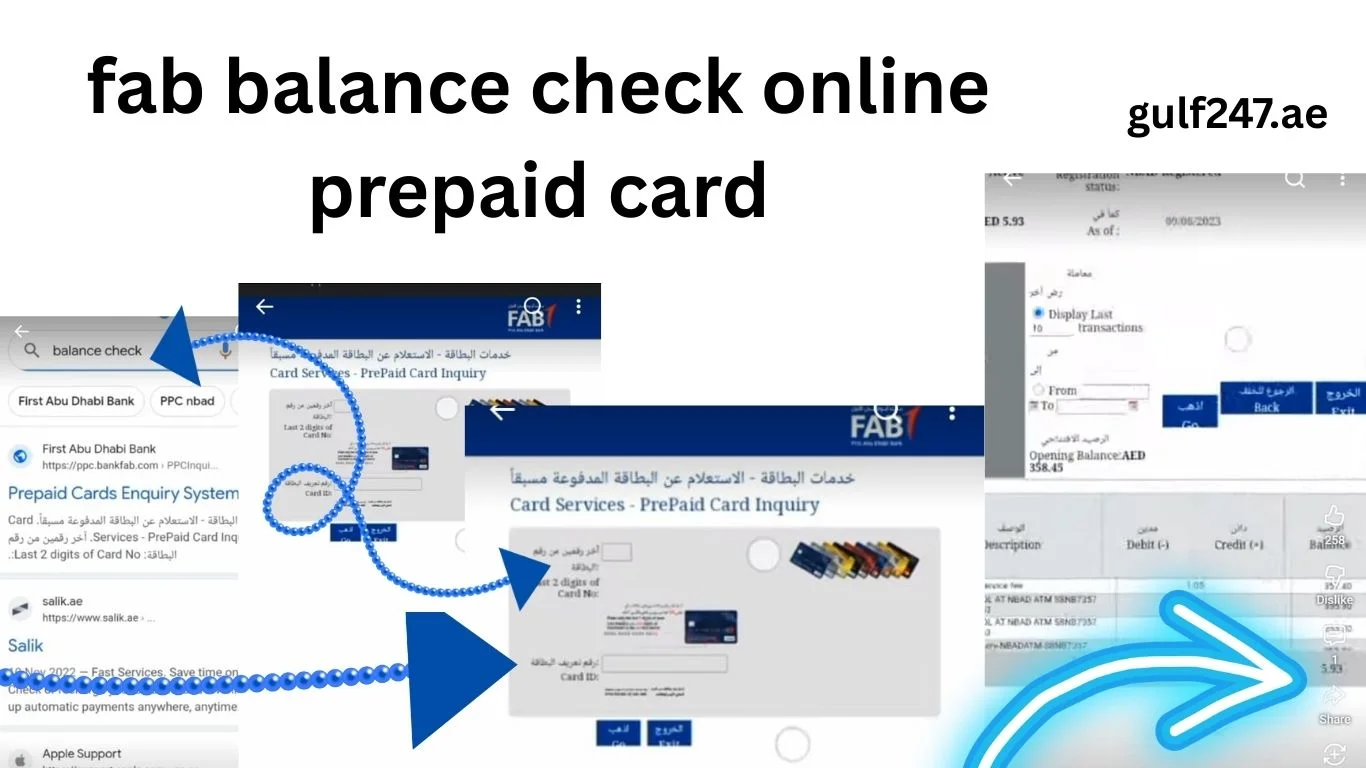fab balance check online prepaid card